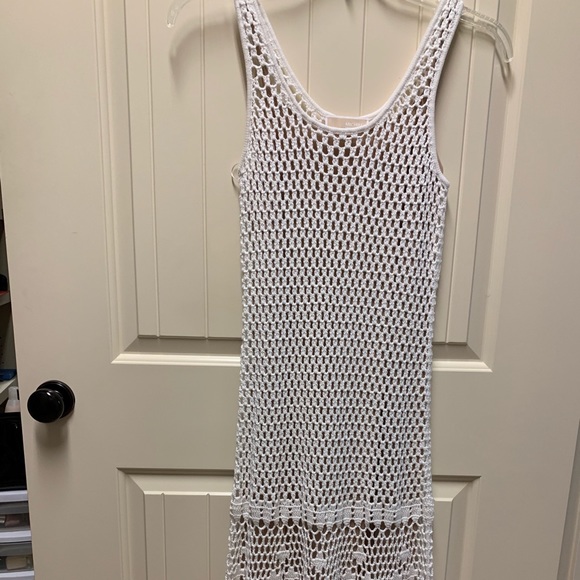 MICHAEL Michael Kors Dresses & Skirts - Michael Kor crocheted white dress with nude slip